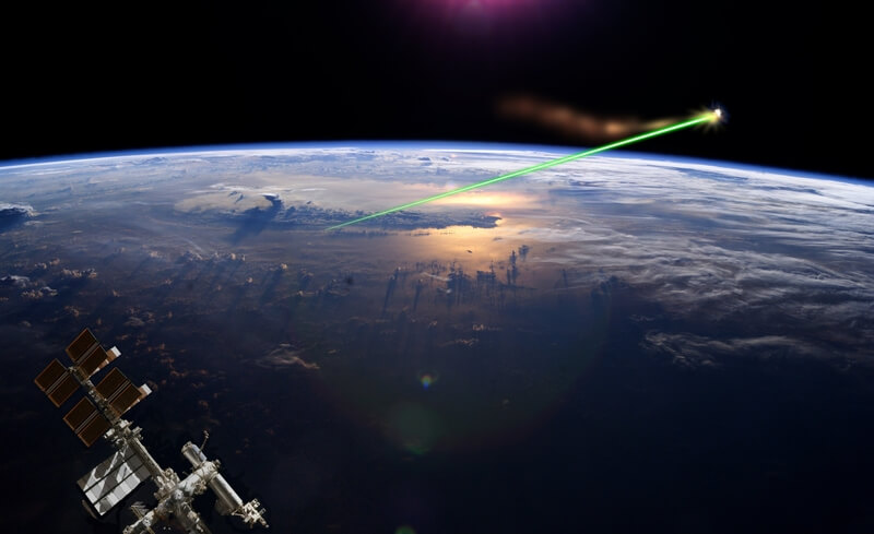 Artistic representation of a Laser Broom in action.